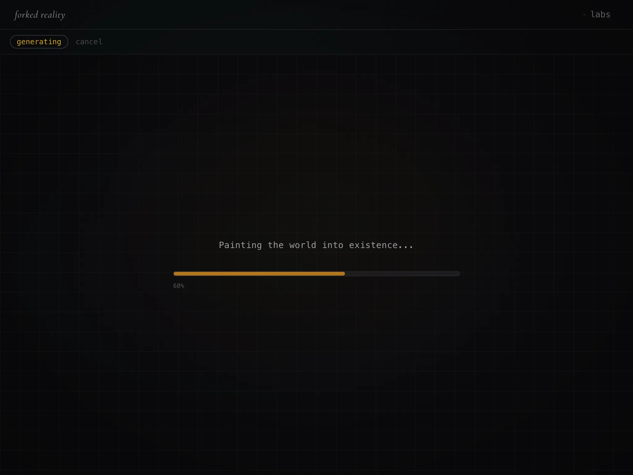 Tela que mostrei no final do último post, com uma barra de progresso e um fundo estático